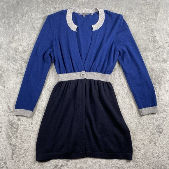 Vince Sweaters - VINCE Cardigan Women's Size S Blue Grey 100% Cashmere One Button Sweater Twee
